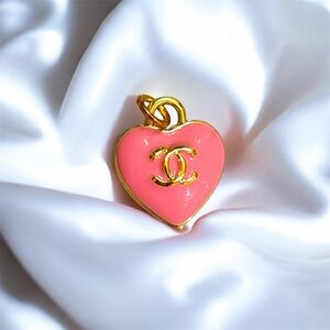 Pink Heart Pendant Luxury Piece Stamped